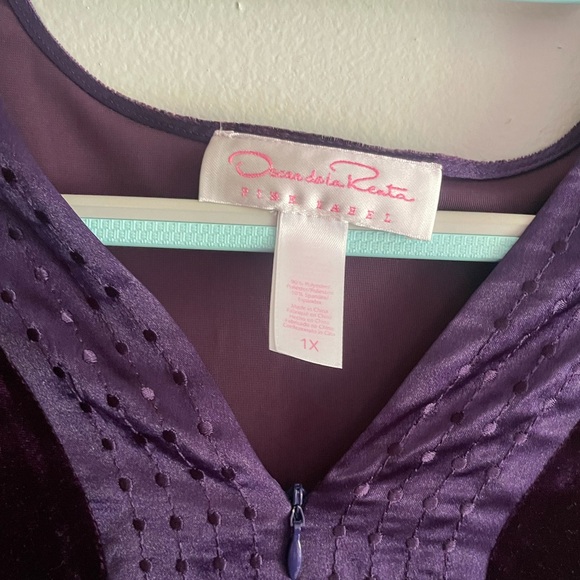 Oscar de la Renta Pink Label Evening Velvet Caftan, Housecoat, EUC, Size 1X - Picture 5 of 5